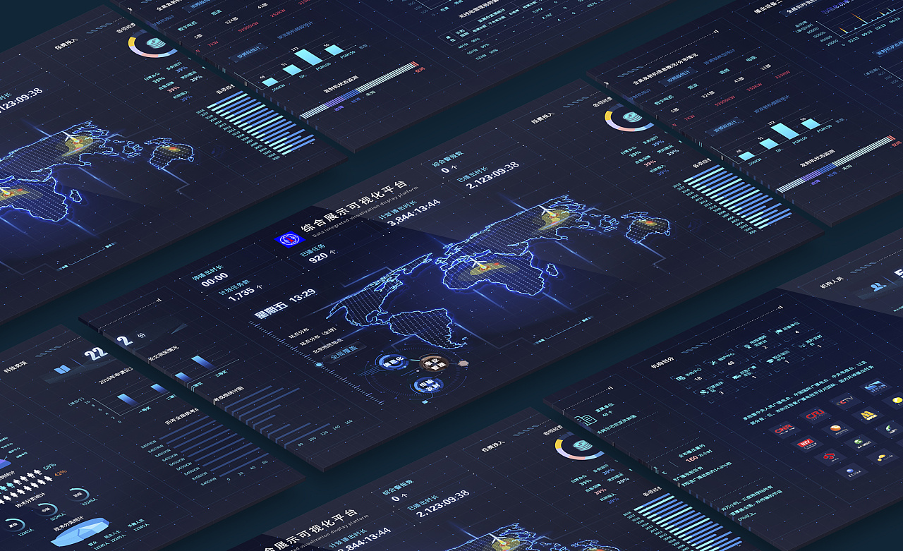 大屏設計-大數(shù)據(jù)綜合展示可視化平臺 - 瘋子110 - 博客園